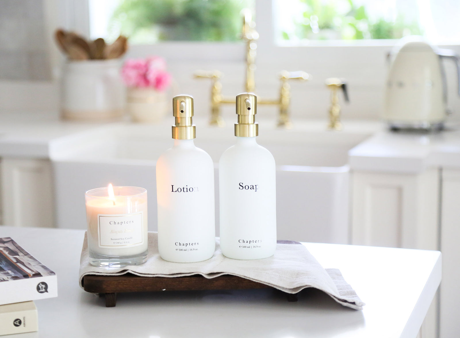 Soap Dispenser, Hands & Lotion