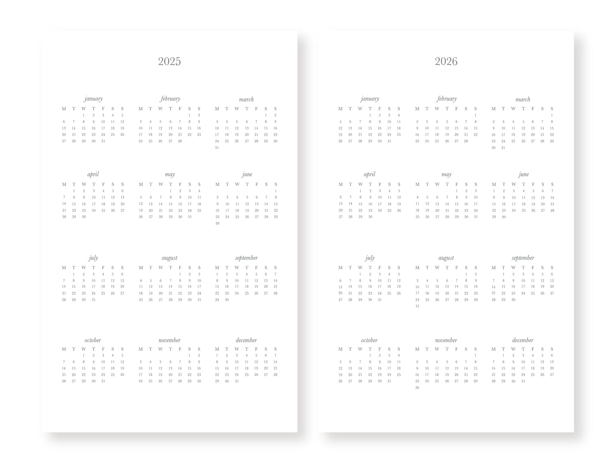 A5 Refill, Weekly - 2025