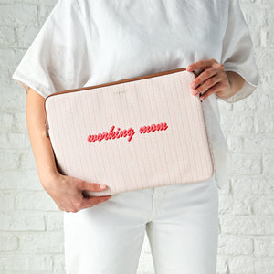 Laptop Case, Pink Leaves - On The Go