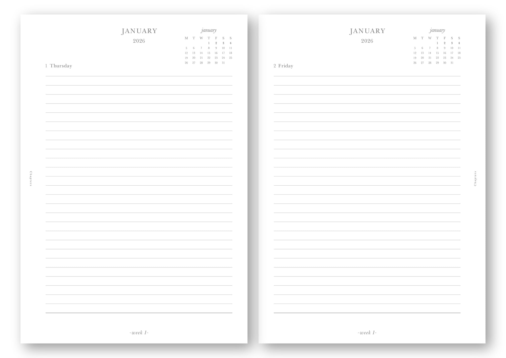 A5 Daily Planner - 2026, Buttercream