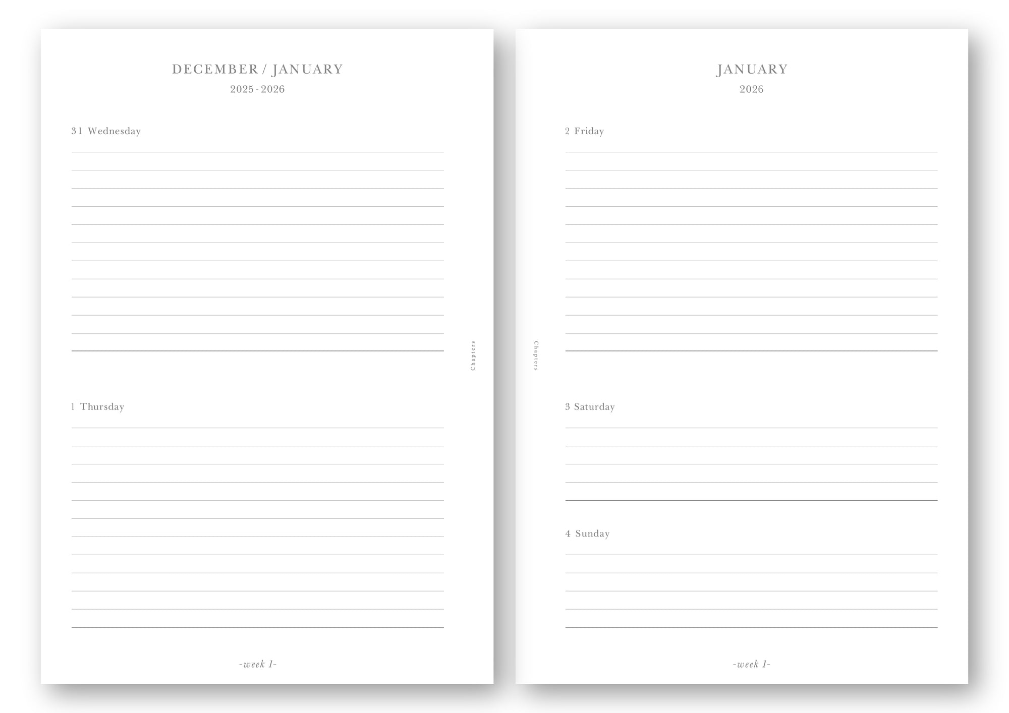 A5 Weekly Planner - 2026, Buttercream