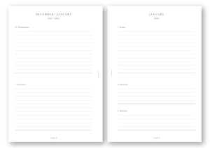 A5 Weekly Planner - 2026, Black