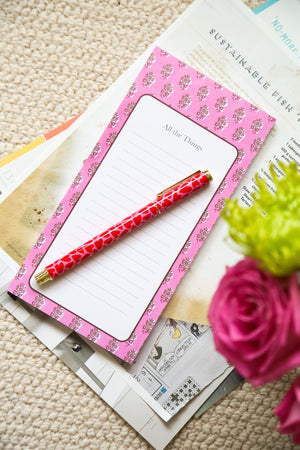 Premium Roller Pen, Pink & Red Hearts
