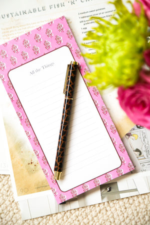 Premium Roller Pen, Black & Brown Hearts