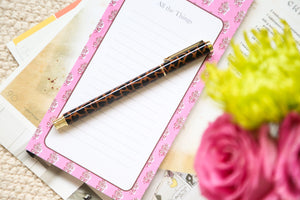 Premium Roller Pen, Black & Brown Hearts