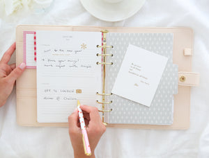 A5 Undated Planner, Vanilla Polka