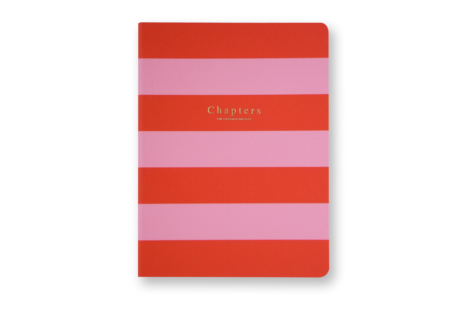 Canvas Notebook,  Pink & Orange Stripes