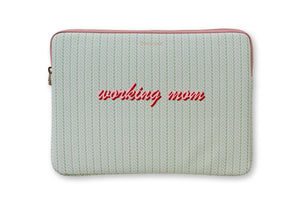 Laptop Case, Mint Leaves - Working Mom