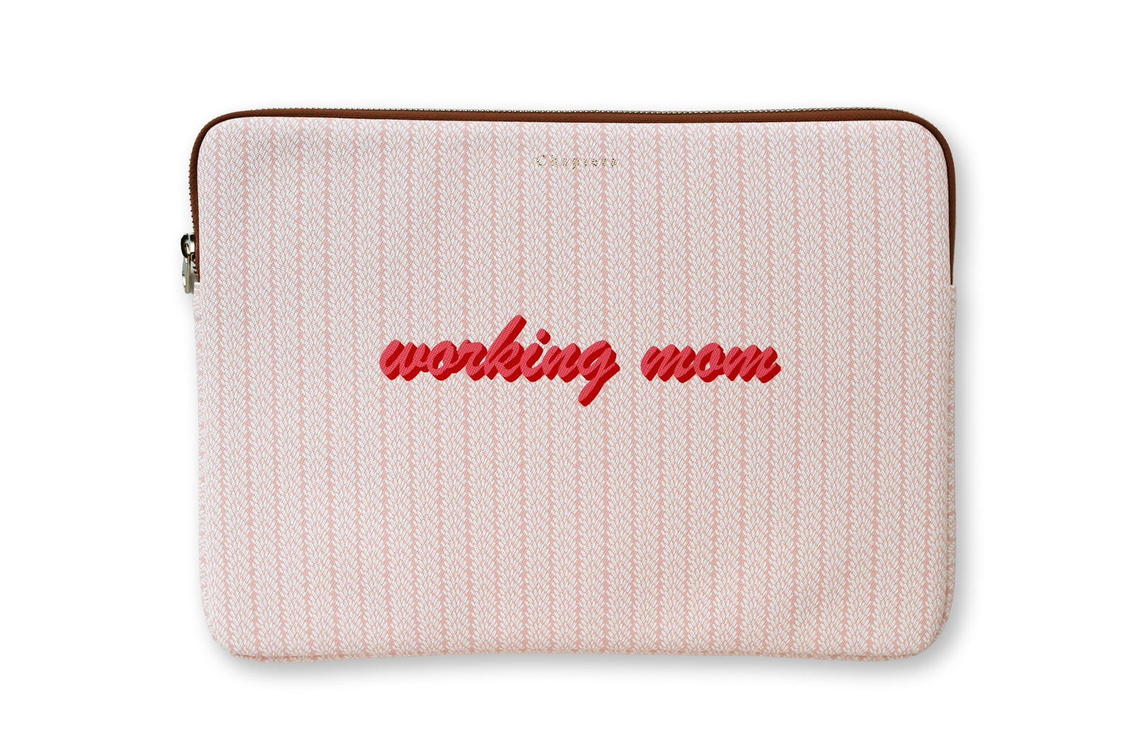 Laptop Case, Pink Leaves - Working Mom