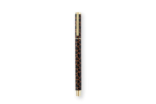 Premium Roller Pen, Black & Brown Hearts