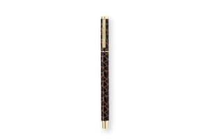 Premium Roller Pen, Black & Brown Hearts