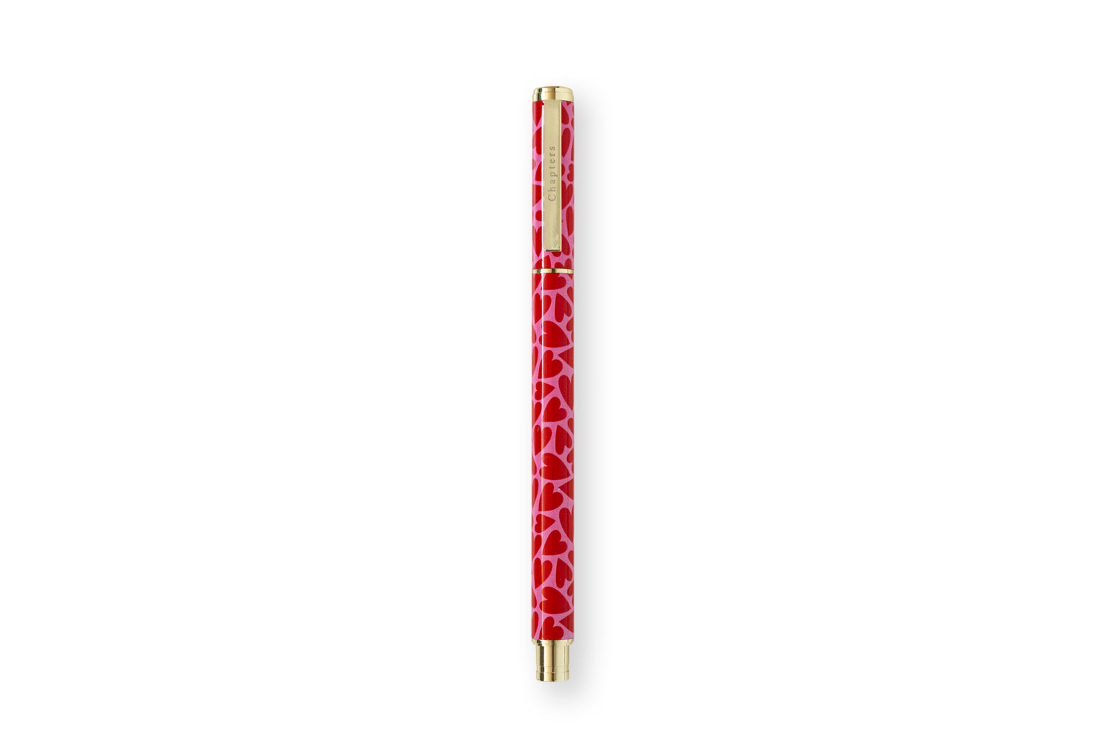 Premium Roller Pen, Pink & Red Hearts