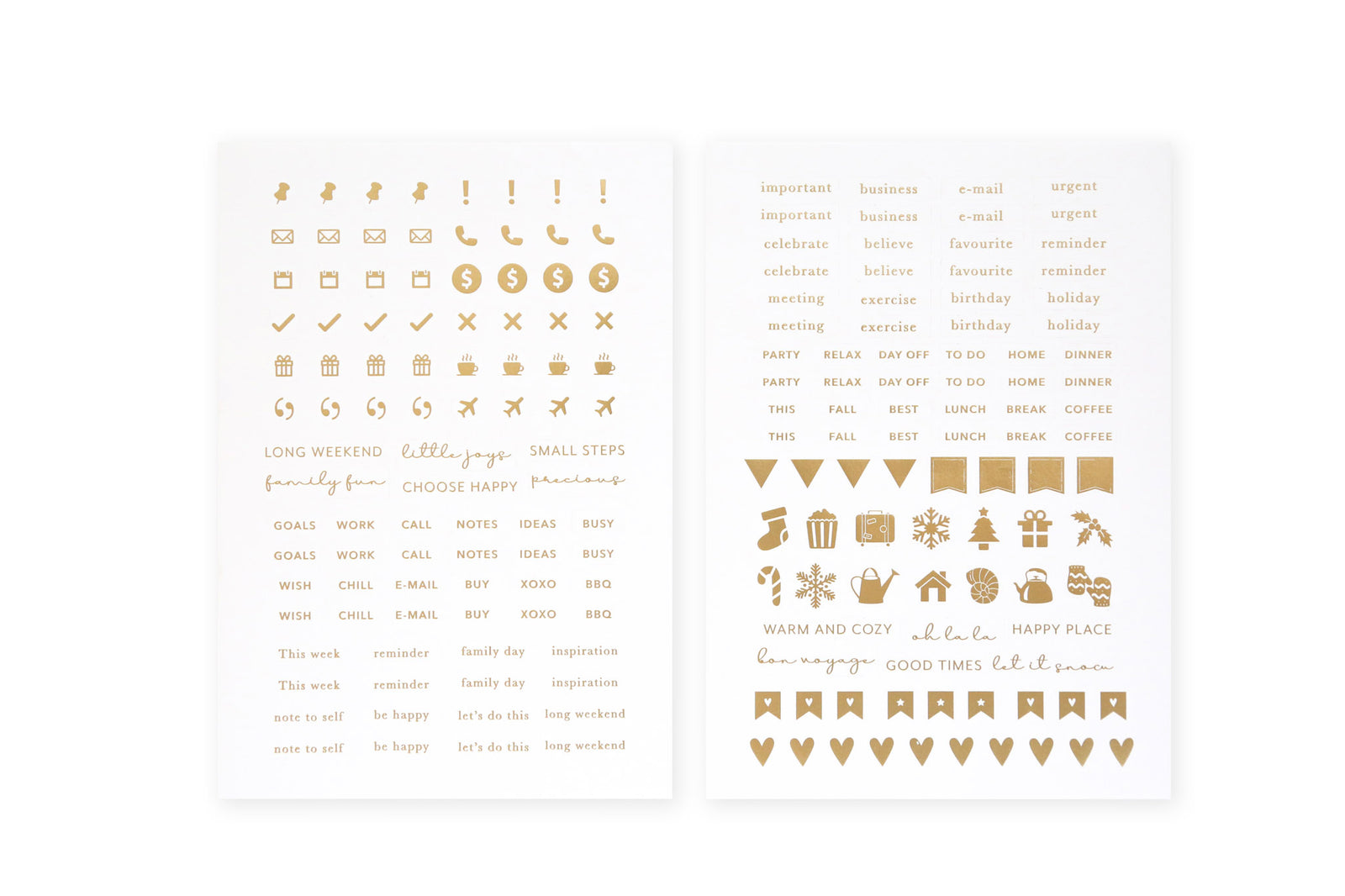 A5 Gold Sticker Set