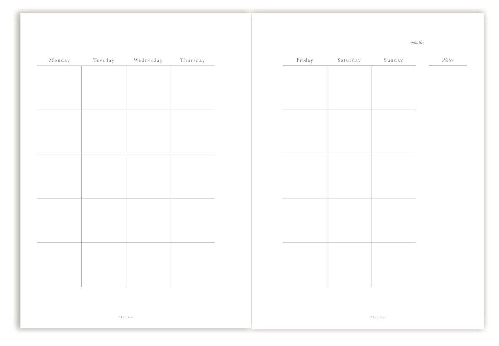 A5 Undated Planner, Ballerina