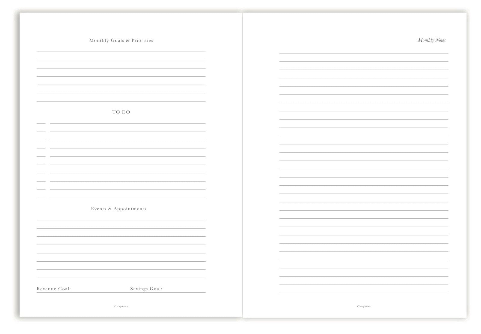 A5 Undated Planner, Ballerina