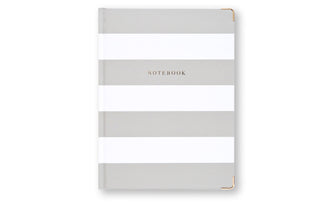 Hardcover Notebook, Gray & White