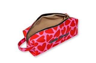 Pencil Case, Pink & Red Hearts