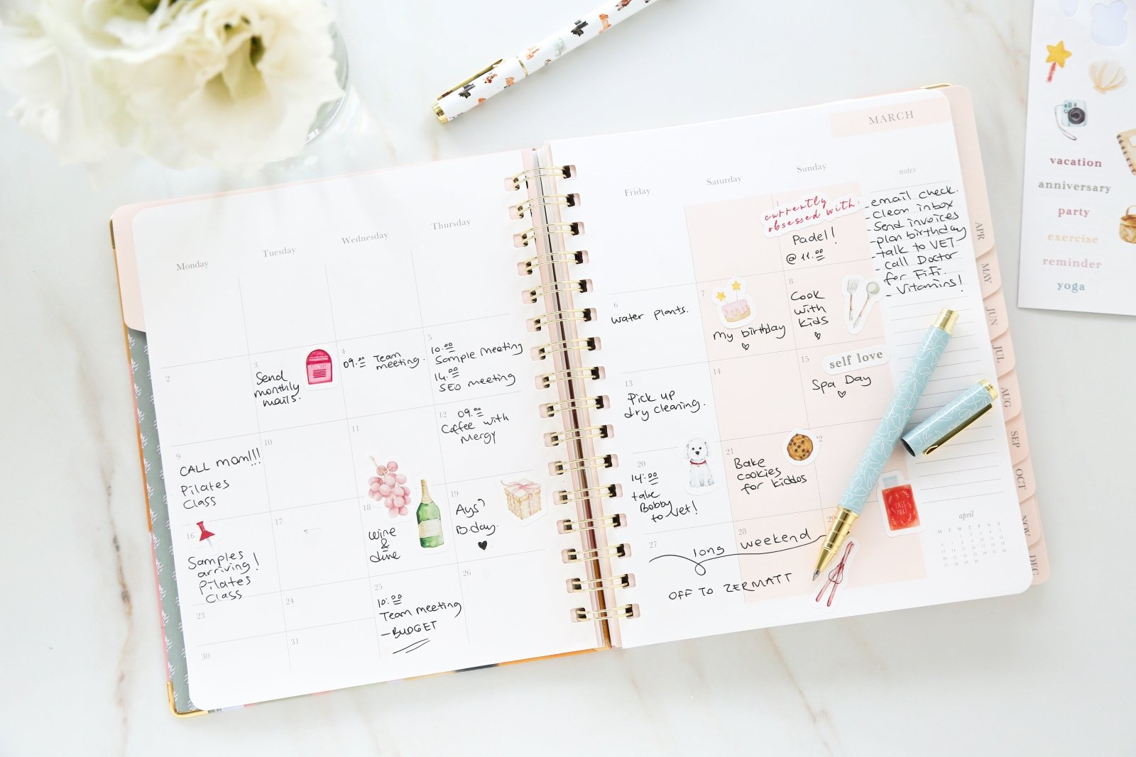 Spiral Weekly Planner, Daydream