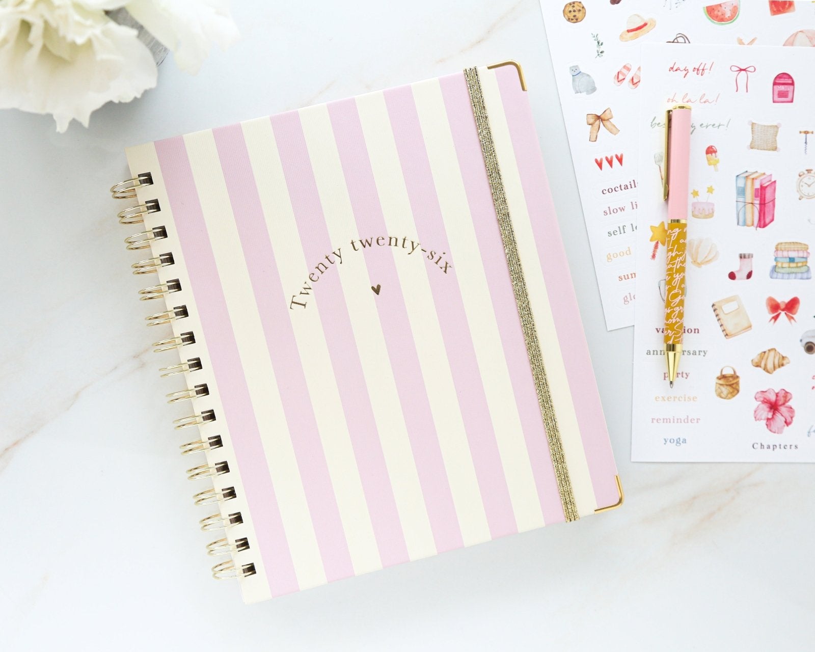 Spiral Weekly Planner, Marshmallow