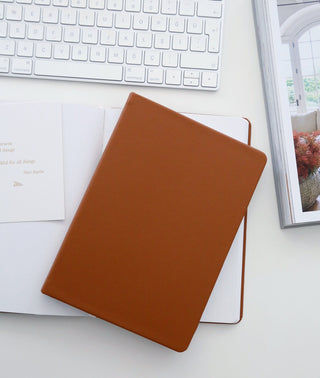 Vegan Leather Notebook, Mocha