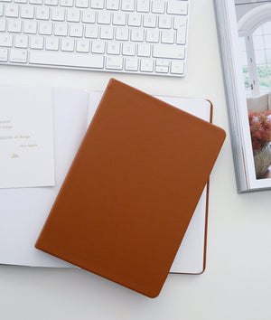 Vegan Leather Notebook, Mocha