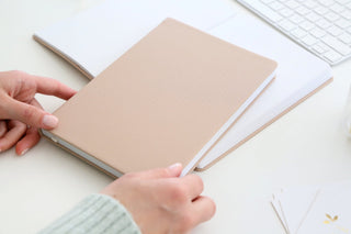 Vegan Leather Notebook, Latte