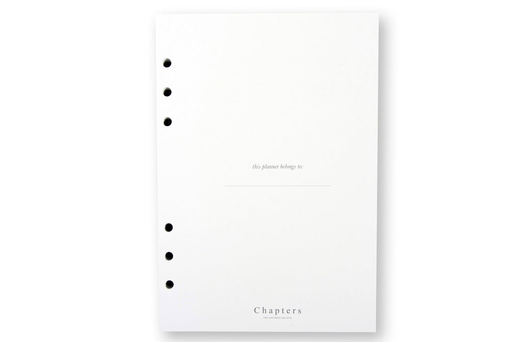 A5 Refill, Weekly - 2026 | Chapters