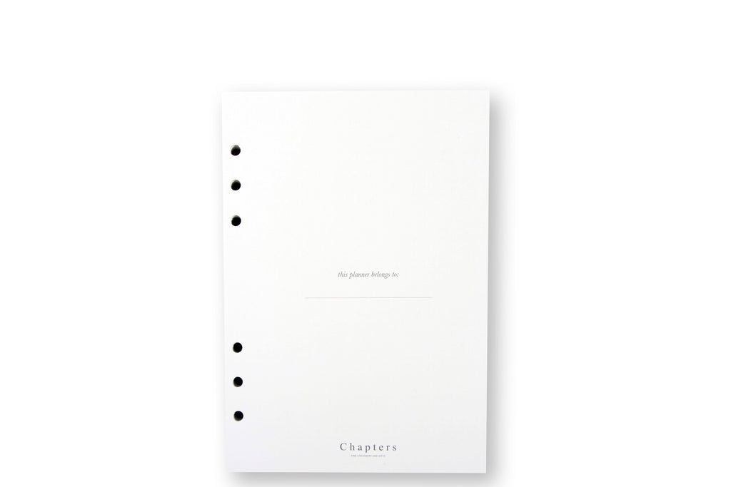 B6 Dated Refill | Chapters
