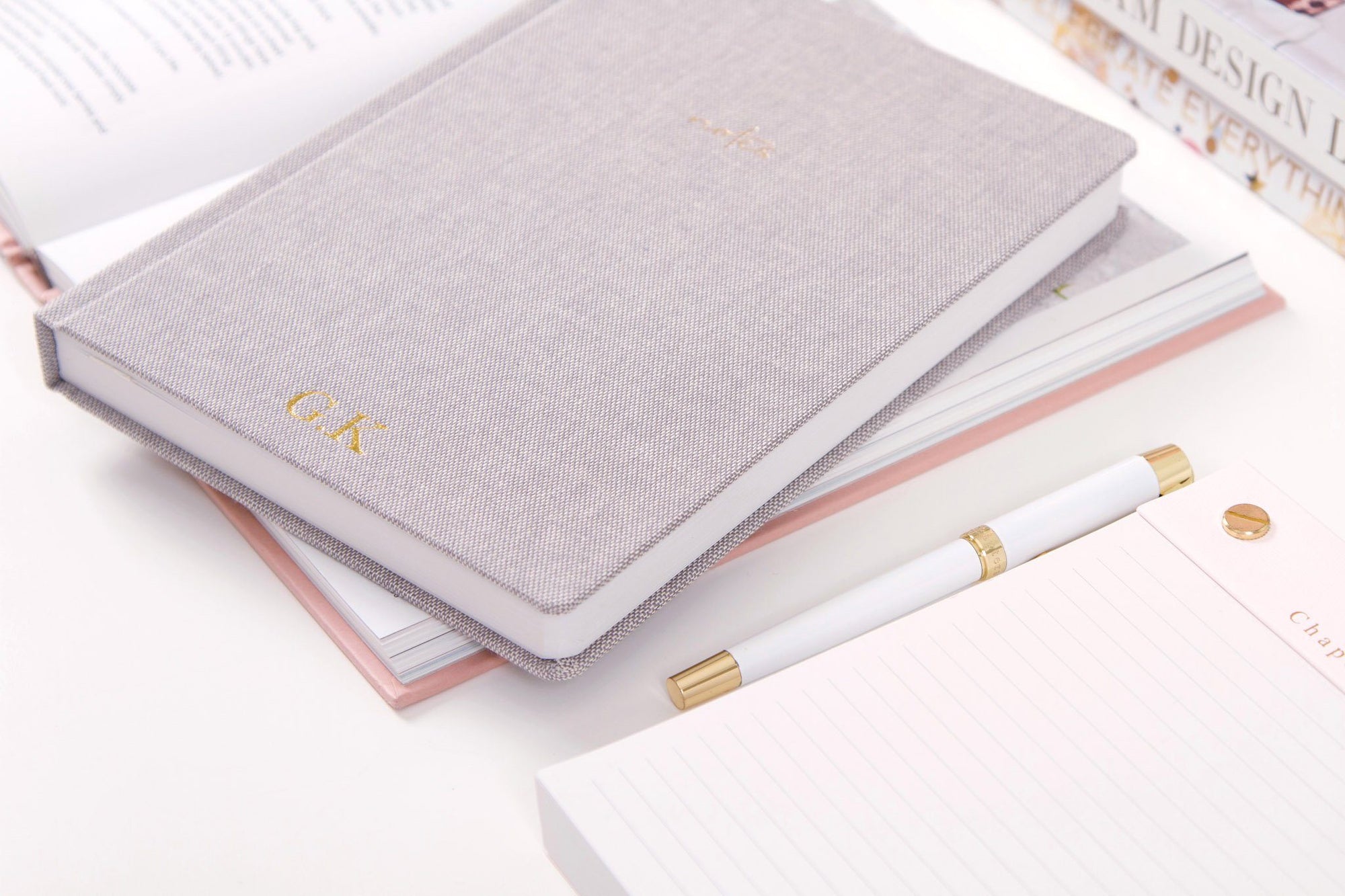 Linen Notebook, Gray