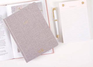 Linen Notebook, Gray