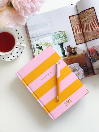 Hardcover Notebook, Pink & Orange