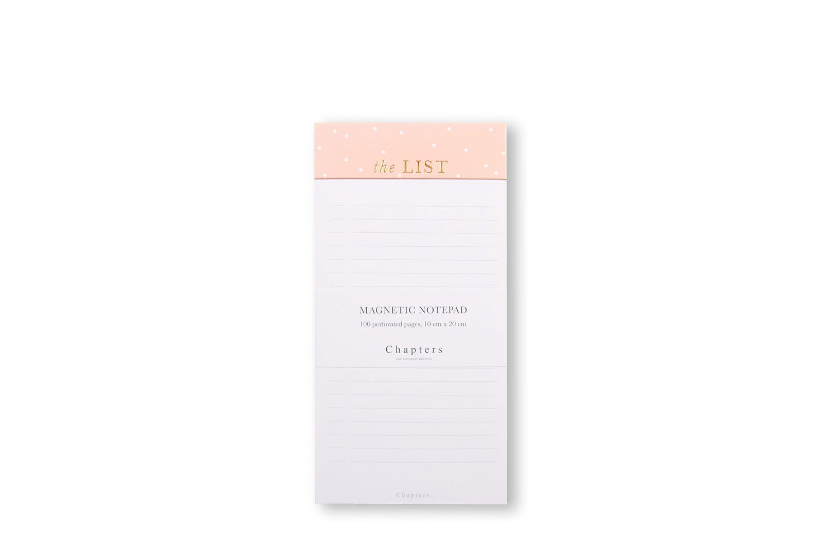Magnetic Notepad, Coral with Dots